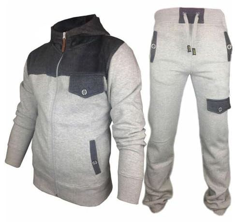 SKT Boys Tracksuit Hooded Hoodie Bottom Jogging Suit Joggers kids Age 7 8 9 10 11 12 13 Years (Grey, 9-10 Years)