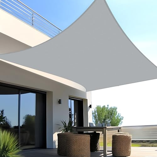 SUNNY GUARD Sun Shade Sail Rectangle 2x2m Waterproof UV Block for Garden Outdoor Patio - Grey