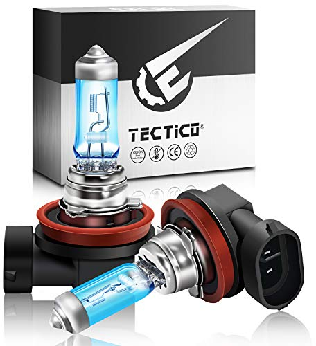 TECTICO H11 Nebelscheinwerfer Halogen Birne 12V 55W Warmweiß +130% Ultra Heller Abblendlicht Fernlicht Auto Motorrad Lampe Ersatz, 2 Stücke