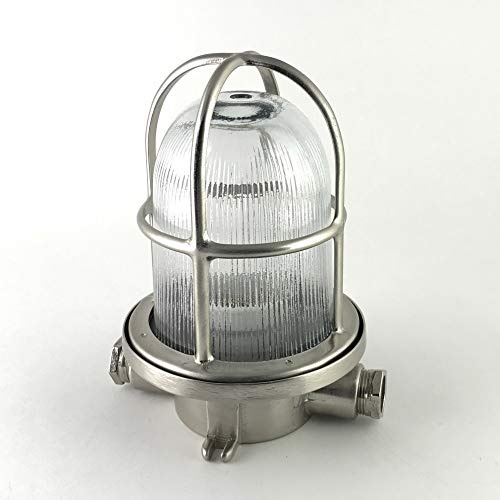 KsH und Co IP64 Kabeleinführung Ausgang Messing Nickel mattes Finish Schott Schiffswandleuchte Handgefertigte nautische Wandleuchte