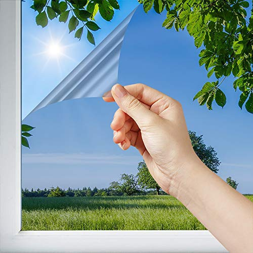 DIMEXACT - Film Solaire pour Double vitrage Bon compromis - alu Clair - 75 cm x 2 m - en Rouleau