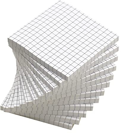 (12 Pad) Lined Grid Sticky Notes,3x3 Inch, Self-Stick Notes, Easy to Post for School, Office, Notebook, White Color Pads/Pack
