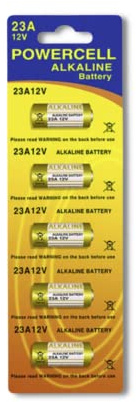 POWERCELL Lot de 10 piles alcalines 23 A 12 V A23 MN21 MN23 L1028 V23GA LRV08 8LR932 pour télécommandes portail capteurs anti-vol alarme sonnette
