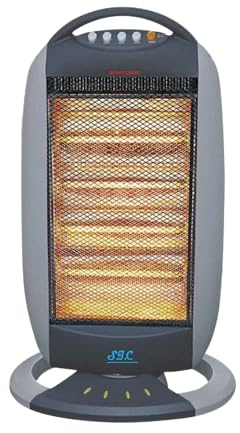 Réchaud halogène oscillant , Réchaud électrique portable, 3 niveaux de puissance silencieuse oscillation boîtier froid tactile système anti-retournement, protection thermique (watts, 1600)