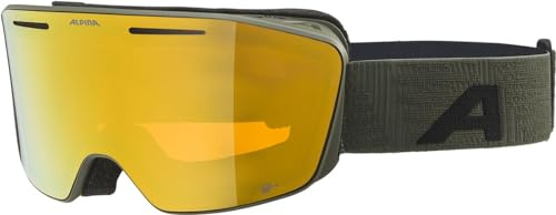 ALPINA NENDAZ Q-LITE - verspiegelte, kontrastverstärkende OTG Skibrille mit 100% UV-Schutz für Erwachsene - Rahmengröße M