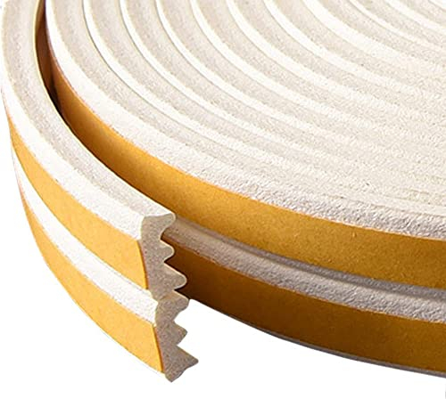 20M Türdichtung Dichtungsband Selbstklebendes E-Profil Gummidichtung Schalldämmung Anti-Kollision Fensterspalten für Türen Luftzugstopper Fenster