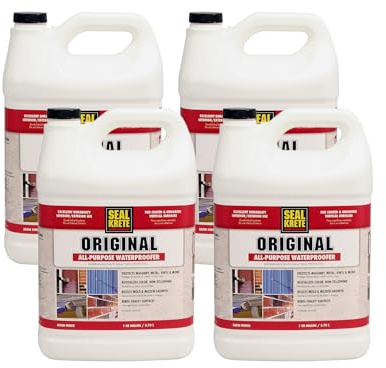 Seal-Krete 100001-4PK Original Waterproofing Primer Sealer, Gallon, Clear, 4 Pack