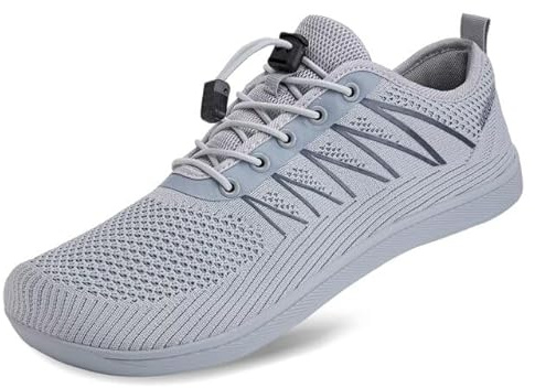 WateLves Wide Diabetic Shoes Mens Womens Water-Beach-Swim-Barefoot Shoes Breathable & Non-Slip & Optimal Relaxation Walking Sneakers (Grey, 41)