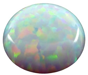 12mm lab Kyoto Opal Cabochon rund weiß zur Herstellung von hochwertigem Schmuck