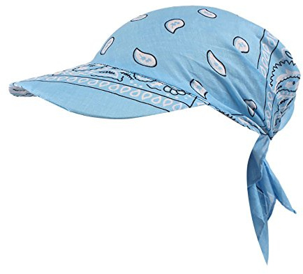 Bandana Cap mit Schleifenbindung Damen - Sonnencap Handmade in Italy - Kopftuch mit Schirm - Visor One Size (54-60 cm) - Sommercap aus Baumwolle - Mütze Frühjahr/Sommer