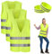 Gilet Alta visibilità Uomo Donne, 3pcs Universale Giallo Giubbotto Sicurezza Riflettente, Giubbotto Catarifrangente Auto, Giubbotti di Sicurezza per Costruzione di strade e assistenza stradale