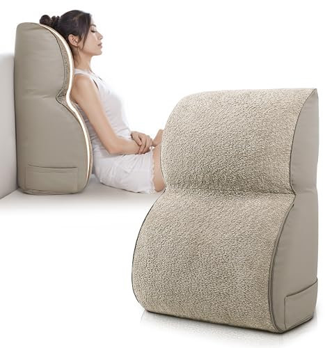 Johnear Lesekissen Für Bett Und Sofa - Bettkissen Rückenlehne, Rückenkissen Ergonomisches Keilkissen Bett, Reflux Kissen