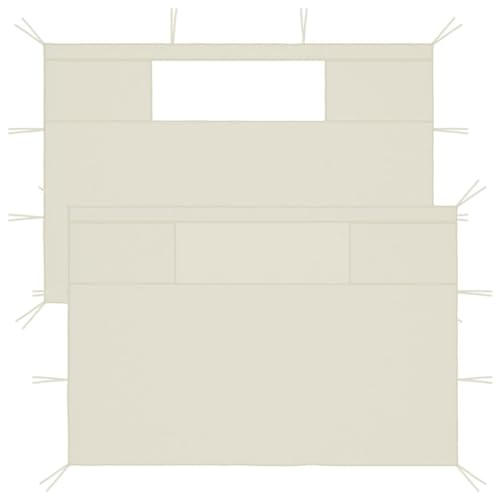 Heimartikel, Pavillon-Seitenwände mit Fenstern, 2 Stück, cremefarben, Anzugmöbel
