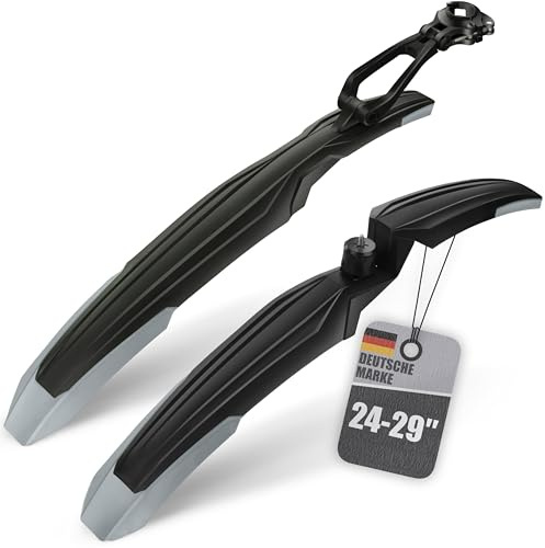 BALOU Schutzbleche Mountainbike 24-29 Zoll für vorne und hinten | Universal Fahrrad Schutzblech Set - MTB Steckschutzblech abnehmbar Spritzschutz