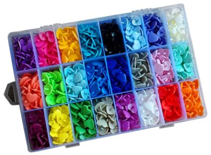 BELLIFFY 360sätze Teiliges Kunststoff-druckknopf Aufbewahrungsbox Vielseitige Snaps Für Kleidung Taschen Babyartikel Diy-nähzubehör Für Junge Mädchen Haustiere Und Bastelprojekte