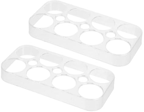 BUGUUYO Contenitore Portauova Trasparente Rigido Da Frigorifero, Set Da 2 Pezzi 8 Scomparti in Pp, Salvaspazio e Antivibrante Per Conservazione Uova in Cucina e Ristorante