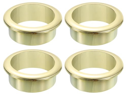 QUARKZMAN 4 Stück Kabeldurchführung Schreibtisch, Nylon Kabeldurchlass passt für 40mm Durchmesser, Kabellochabdeckung Kabel Management für Tisch Office Schreibtische - Gold