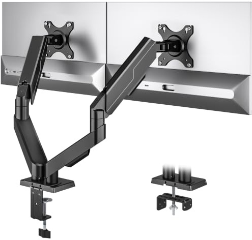 TVON Dual Monitor Arm Desk Mount for 17-35 Inch Flat Curved Screens