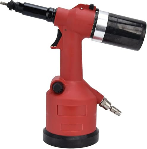 G1/4 Pneumatic Rivet Nut Setting Kit, Professional Heavy Duty Air Powered Riveter Rivet Gun, Zinc Alloy Pop Pneumatic Riveting Gun Rivet Tool for M3?M12 nuts for Metal Plates, Pipes