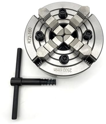 Drehfutter, 160 mm, 4-Backen-Drehfutter, K72-160, unabhängiges Spannfutter, Metall-Drehfutter, 4-Backenfutter for Tischdrehmaschine