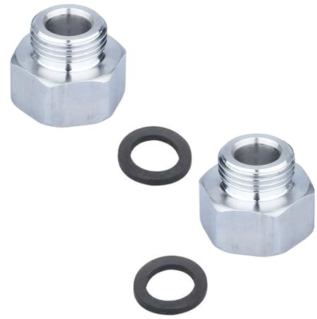 Set di adattatori filettati in acciaio inossidabile per linea idrica G1/2 femmina G3/8 maschio con nastro per rubinetto camper Rondella tubi di collegamento a tenuta stagna Raccordo a compressione