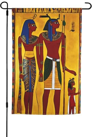 Ancient Egypt Tribe Series Print Divers drapeaux de jardin Drapeau extérieur Décoration de cour pour patio, porche ou pelouse