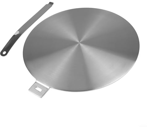 Stainless Steel Heat Conducting Plate Compatible with Ceramic Stove and Induction Hob, Heat Diffuser for Uniform Cooking, 13/20/24/28 cm(28CM)