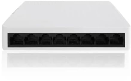 MVOSJFIE Switch Ethernet di Rete Non Gestita 1000M Hub di Commutazione LAN RJ45 Veloce Switch Desktop Intelligente Ethernet Spina UE A 8 Porte Durevole