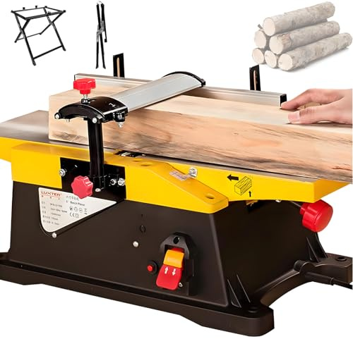 Rejuntadora De Sobremesa, Cepilladora Regruesadora De Sobremesa, Profundidad De Corte Ajustable De 0 A 3 Mm, para La ProduccióN De Obras De Arte (DIY) Planer(FoldingStand)