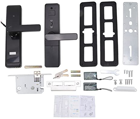 Serratura intelligente per porta antifurto Serratura elettronica completamente automatica per impronte digitali APP Serratura intelligente per impronte digitali nera