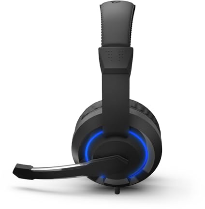 Energy Sistem Halo Gaming-hörlurar 40 mm drivrutiner LED-lampor, alla kompatibilitet, töjbart band, miniuttag + USB-kontakter