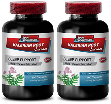 Valerian Root Sleep Support - Valerian Root Extract 4:1 125mg - Relieve Symptoms of Sleepiness and Fatigue with Premium Natural Herbal Valerian Root Supplement (2 Bottles 200 Capsules)