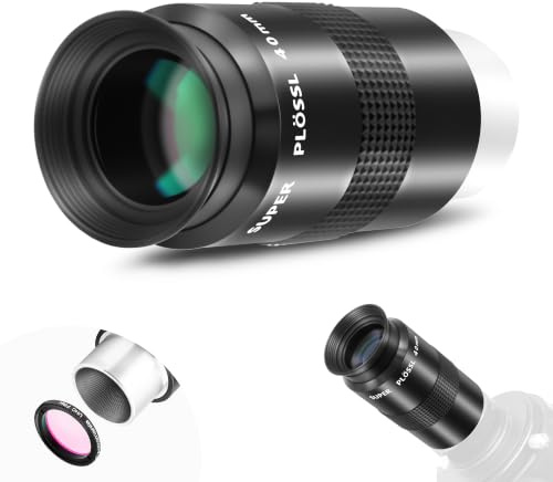 astromania 3,2 cm 40 mm Super Plössl Okular – Die preiswerteste Möglichkeit, eine scharfe Abbildung | Weitfeldbetrachtung, FMC 5-Element-Super-Plossl-Objektiv, Filtergewinde, Teleskopzubehör für Sternastronomische Beobachtung