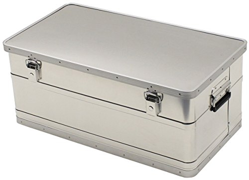 MFH wasserdichte Transportkiste Aluminiumkiste Werkzeugkuste Box Alubox Kiste (100 Liter)