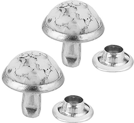 Utoolmart Leather Rivets, No.8 Turquoise Rivets, Double Cap Rapid Rivet, Tubular Metal Studs Brass Rivets for DIY Leather Crafts/Shoes/Bag/Jeans/Clothes/Belts Repairs Decoration 10 Pcs