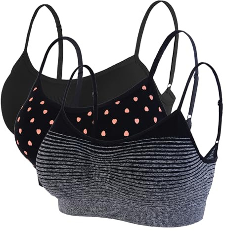 Litthing Women Sports Bra Seamless Comfort Bras Padded Ladies Tops Adjustable Strap Bralettes Vest Style Athletic Wireless Wrap Chest Crop Top for Yoga Fitness Exercise