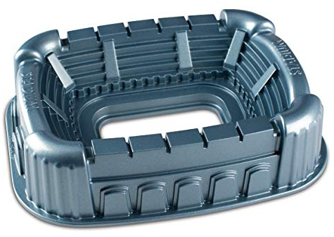 Nordic Ware Stadium Cake Pan, 9-Cup, Metallic Blue
