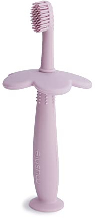 mushie Flower Toddler Training Toothbrush (Soft Lilac)