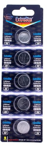 5 Pezzi Batterie a Bottone, Pile a Bottone Monouso 3V (CR1620)