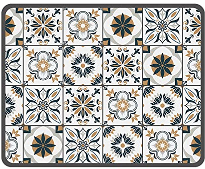 Avvrel Abtropfmatte Geschirr, Schnelltrocknend Spülbeckenmatte Kaffeemaschine Abtropfmatte, rutschfest Trockenmatte für Geschirr, Kaffeemaschine, Küchentheke (40x50 cm, C)