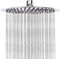 Rain Shower Head, Katezon High Flow Rainfall Showerhead Stainless Steel, Bathroom Waterfall Shower Universal Wall Ceiling Mount (10 Chrome Finish)