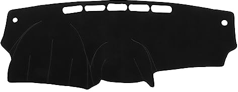 VekAuto Car Dashboard Cover Compatible for Nissan Versa 2012-2018, Protective Polyester Black Center Console Interior Trim Dash Cover Mat Pad