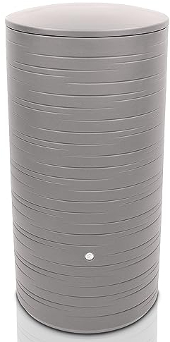 YourCasa Regentonne 280 Liter [PureRain] mit Metallgewinde und Deckel - Regenfass Frostsicher aus Kunststoff - Regenwassertonne - Regenwassertank Garten Wassertank Regensammler Wandtank (Beige)
