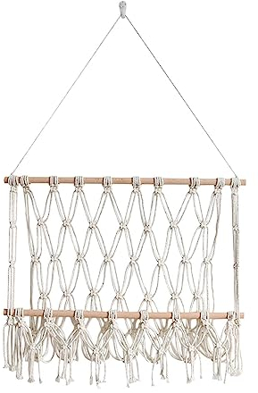 Stofftier Aufbewahrung Hängematte, 45x55cm Kuscheltier Aufbewahrung Spielzeug Plüschtier Organizer, Boho Makramee Aufbewahrung Netz zum Aufhängen an der Wand für Schlafzimmer Kinderzimmer Spielzimmer