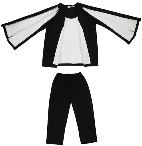 Winter Plus Samt Patienten Pflege Kleidung-Set mit Reißverschluss Kleidung für Behinderte/Patienten mit Chirurgischen Eingriffen Bettlägerige Patienten/ältere Menschen (Black L)