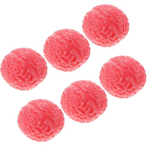 TOPBATHY Spielzeug 6st Gehirn-Stress-Ball Gehirnmodell Halloween-deko-stütze Kniffliges Partyspielzeug Gehirnspielzeug Für Die Frühe Bildung Entspannungsspielzeug Erwachsener Attrappe TPR