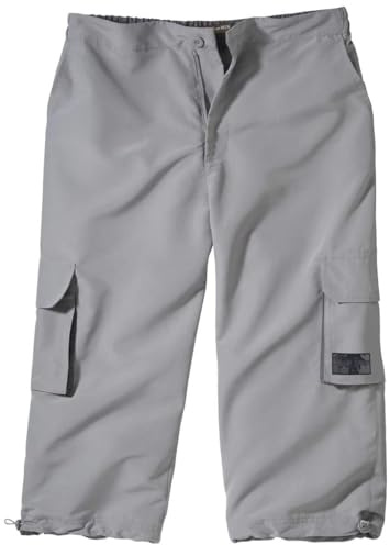 ATLAS FOR MEN - Herren 3/4 Hose aus Microfaser - Dreiviertel Hose - Kurze Hosen - Shorts - Grau - Large