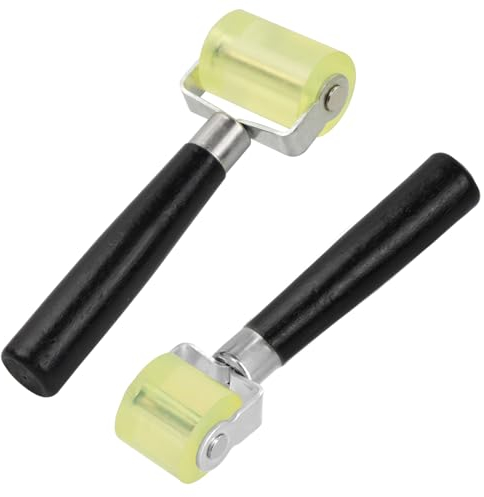 2 Stück Andrückwalze,Professionell Silikon Roller,Gummiwalze,Andruckrolle Werkzeug,Andrückrolle Auto Schallschutz,Silikon Andrückrolle,Hochtemperaturbeständige,für Kantenumleimer und zum Verschweißen
