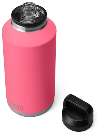 YETI Rambler Bouteille isotherme en acier inoxydable avec bouchon Chug – 1,9 l – Rose tropical
