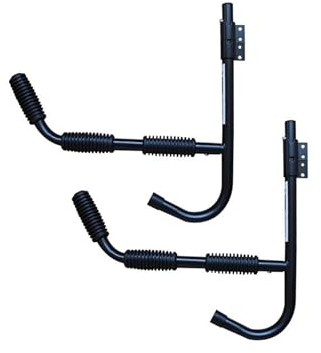 Gedotec Kajak Wandhalterung | 1 Set | Stahl Kunststoff schwarz | Premium Aufbewahrungshaken Wandmontage | platzsparende Halterung | Garagenhaken | Wandhaken Storage für Kajak, Kanu, Snowboard, SUP